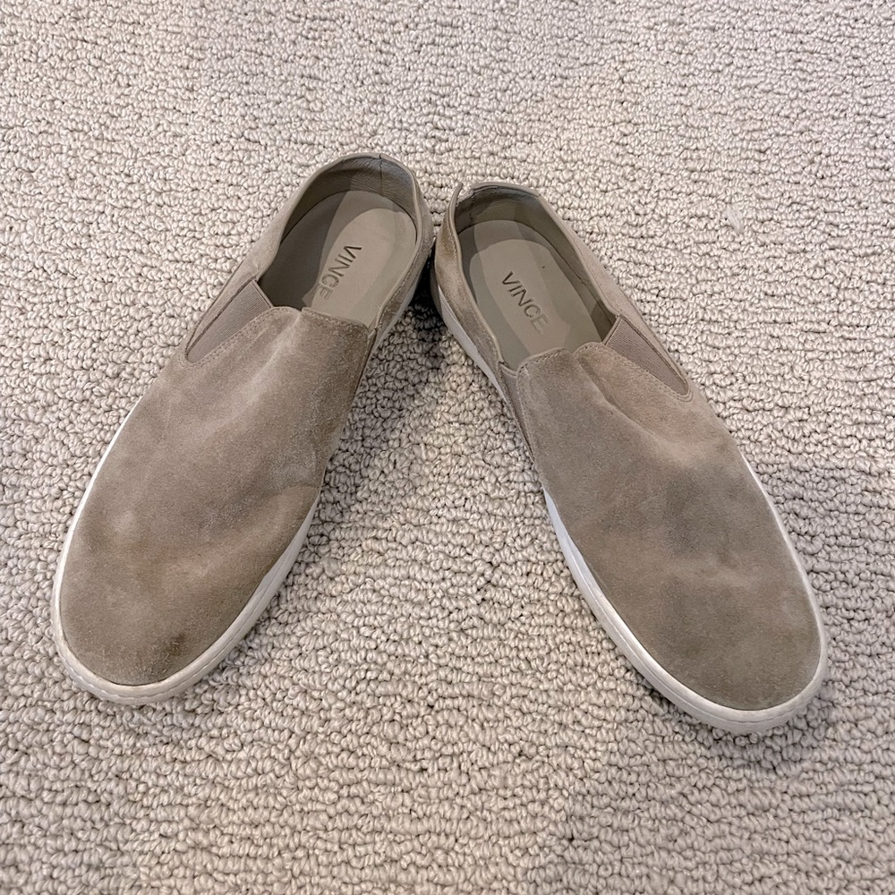 Vince suede slide on shoes